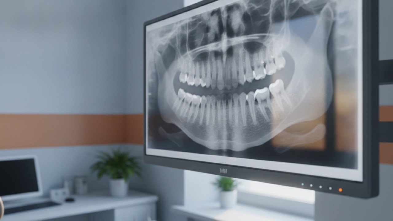 Ejemplo de radiografía panorámica dental digital en 3DRay